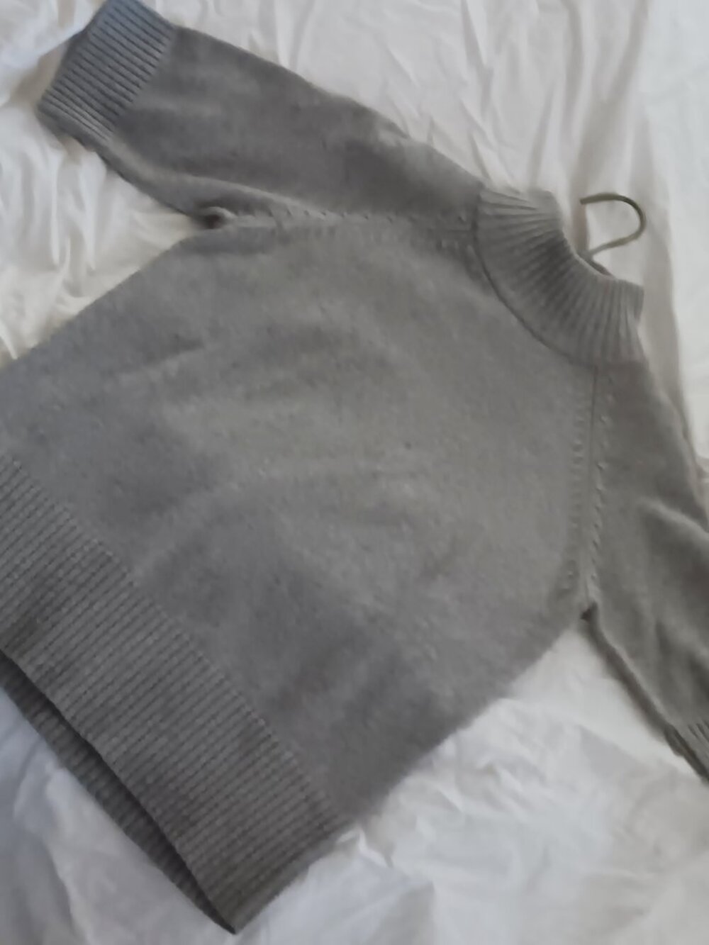 Soft Dove Gray Sweater - Silk/Cashmere Blend